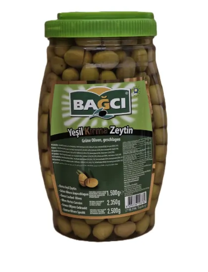 Bild von Bagci Yeşil Kırma Zeytin 1500g (Netto 2350g / Brutto 2500g)