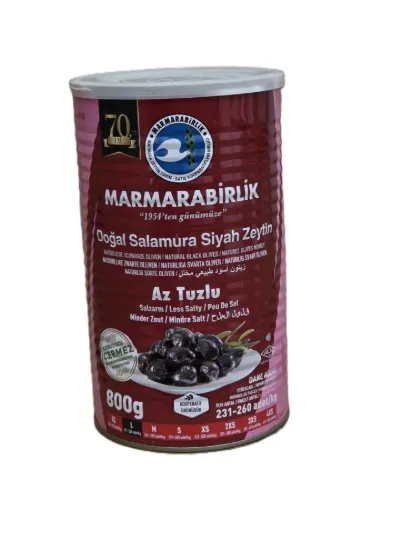 Bild von Marmarabirlik Az Salz Schwarze Oliven 1260g (Netto 1260g, Abtropfgewicht 800g, Brutto 1400g)