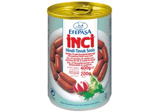 Bild von Efepaşa İnci Hindi-Tavuk Sosis 400g