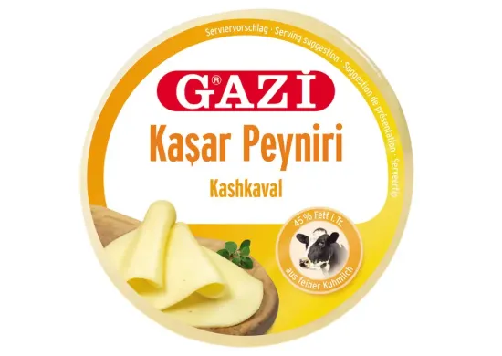 Bild von Gazi Kashkaval 250g 45% Fett Schnittkäse Kasar Peynir