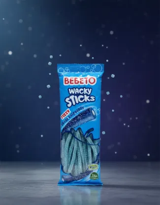 Bild von Bebeto Wacky Sticks Fizzy Crazy Raspberry 180g