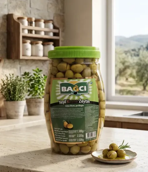 Bild von Bagci Yeşil Kırma Zeytin 1500g (Netto 2350g / Brutto 2500g)