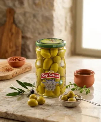 Bild von Köy Sefası Cocktail Grüne Oliven mit Stein 400 g (Bruttogewicht 700 g)