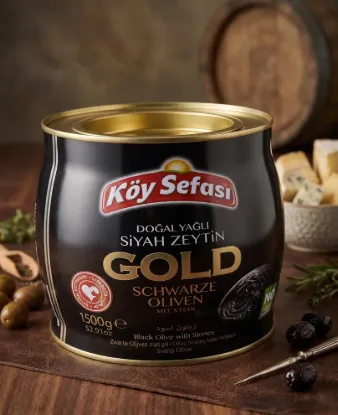 Bild von Köy Sefası GOLD Schwarze Oliven 1500g