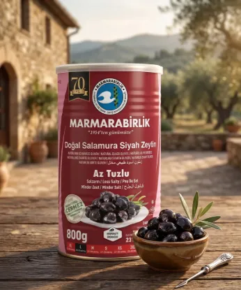 Bild von Marmarabirlik Az Salz Schwarze Oliven 1260g (Netto 1260g, Abtropfgewicht 800g, Brutto 1400g)