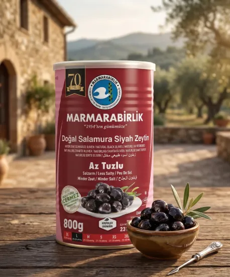 Bild von Marmarabirlik Az Salz Schwarze Oliven 1260g (Netto 1260g, Abtropfgewicht 800g, Brutto 1400g)