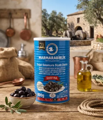 Bild von Marmarabirlik Ekstra Siyah Zeytin 1260g (Netto) / 1400g (Brutto), Süzme 800g
