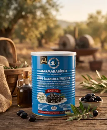 Bild von Marmarabirlik Ekstra Siyah Zeytin 800g (Netto), Süzme 400g