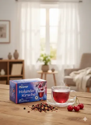 Bild von Meßmer Holunder Kirsche 20 Beutel (55 g)