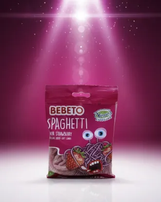Bild von Bebeto Spaghetti Sour Strawberry 80g